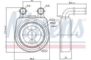 Nissens Ψυγείο λαδιού, Λάδι Κινητήρα - 90701