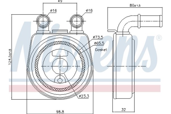 Nissens Ψυγείο λαδιού, Λάδι Κινητήρα - 90701