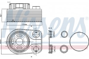 Nissens Ψυγείο λαδιού, Λάδι Κινητήρα - 90705