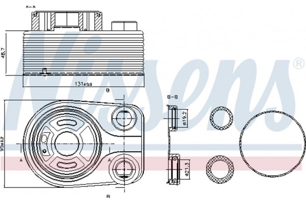 Nissens Ψυγείο λαδιού, Λάδι Κινητήρα - 90705