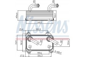 Nissens Ψυγείο λαδιού, Λάδι Κινητήρα - 90707