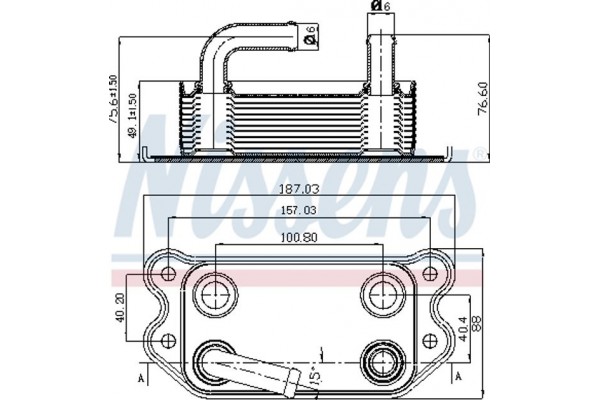 Nissens Ψυγείο λαδιού, Λάδι Κινητήρα - 90714