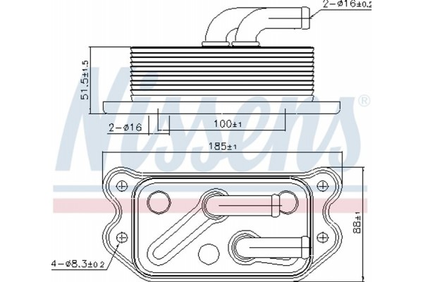 Nissens Ψυγείο λαδιού, Λάδι Κινητήρα - 90716