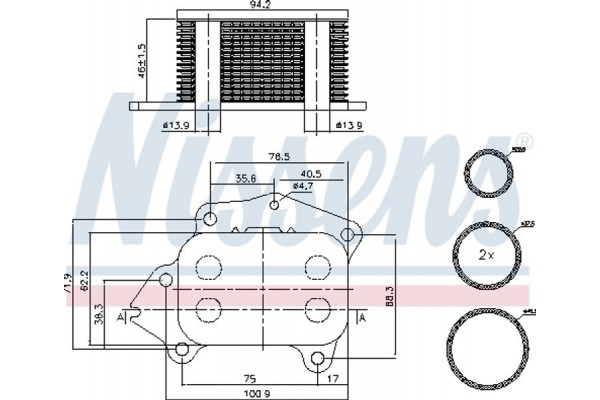Nissens Ψυγείο λαδιού, Λάδι Κινητήρα - 90717