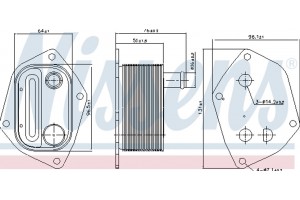 Nissens Ψυγείο λαδιού, Λάδι Κινητήρα - 90720