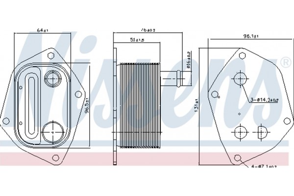 Nissens Ψυγείο λαδιού, Λάδι Κινητήρα - 90720