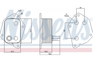 Nissens Ψυγείο λαδιού, Λάδι Κινητήρα - 90721