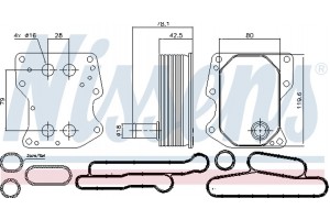 Nissens Ψυγείο λαδιού, Λάδι Κινητήρα - 90723