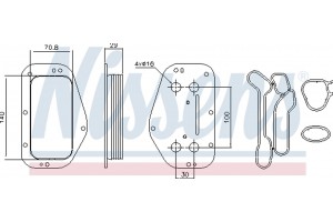 Nissens Ψυγείο λαδιού, Λάδι Κινητήρα - 90741