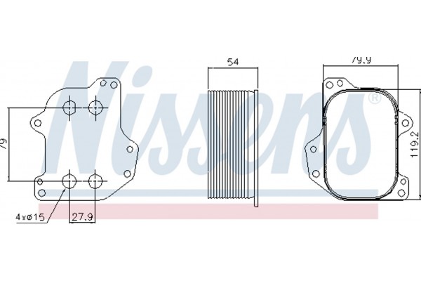 Nissens Ψυγείο λαδιού, Λάδι Κινητήρα - 90745