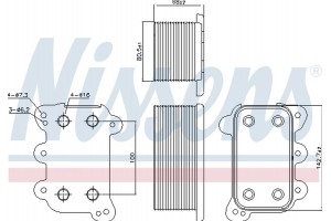 Nissens Ψυγείο λαδιού, Λάδι Κινητήρα - 90746
