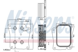 Nissens Ψυγείο λαδιού, Λάδι Κινητήρα - 90777