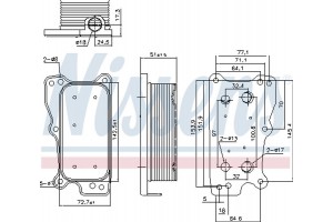 Nissens Ψυγείο λαδιού, Λάδι Κινητήρα - 90783