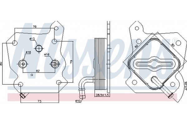 Nissens Ψυγείο λαδιού, Λάδι Κινητήρα - 90790