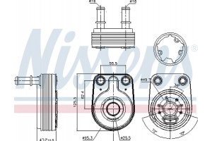 Nissens Ψυγείο λαδιού, Λάδι Κινητήρα - 90795