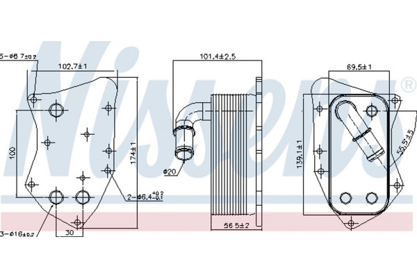 Nissens Ψυγείο λαδιού, Λάδι Κινητήρα - 90804