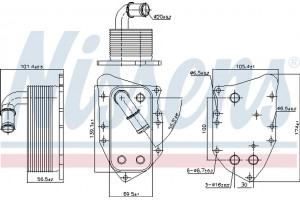 Nissens Ψυγείο λαδιού, Λάδι Κινητήρα - 90805