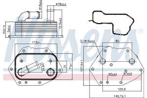 Nissens Ψυγείο λαδιού, Λάδι Κινητήρα - 90808