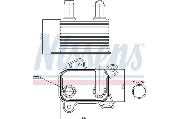 Nissens Ψυγείο λαδιού, Λάδι Κινητήρα - 90825