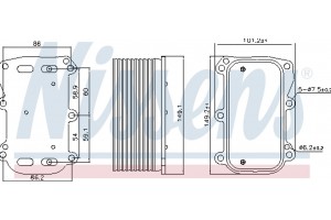Nissens Ψυγείο λαδιού, Λάδι Κινητήρα - 90876
