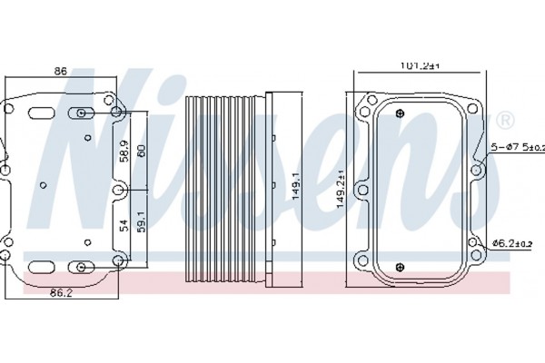 Nissens Ψυγείο λαδιού, Λάδι Κινητήρα - 90876