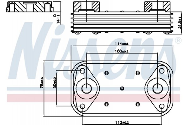 Nissens Ψυγείο λαδιού, Λάδι Κινητήρα - 90889