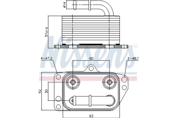 Nissens Ψυγείο λαδιού, Λάδι Κινητήρα - 90899
