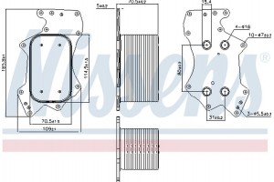 Nissens Ψυγείο λαδιού, Λάδι Κινητήρα - 90911