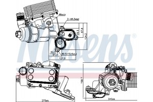 Nissens Ψυγείο λαδιού, Λάδι Κινητήρα - 90924