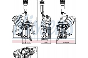 Nissens Ψυγείο λαδιού, Λάδι Κινητήρα - 90928