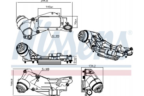 Nissens Ψυγείο λαδιού, Λάδι Κινητήρα - 90930