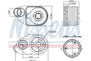 Nissens Ψυγείο λαδιού, Λάδι Κινητήρα - 90932