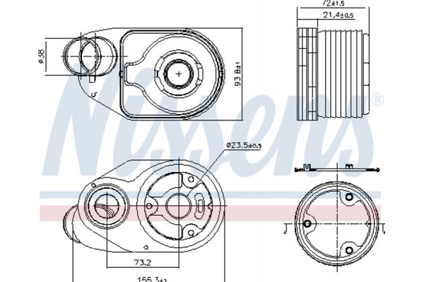 Nissens Ψυγείο λαδιού, Λάδι Κινητήρα - 90932