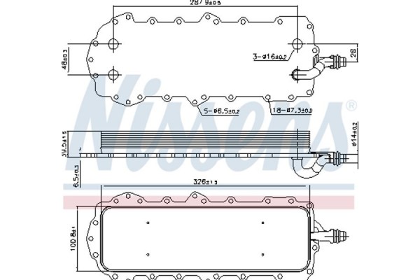 Nissens Ψυγείο λαδιού, Λάδι Κινητήρα - 90944