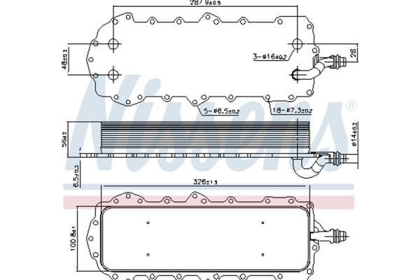 Nissens Ψυγείο λαδιού, Λάδι Κινητήρα - 90947