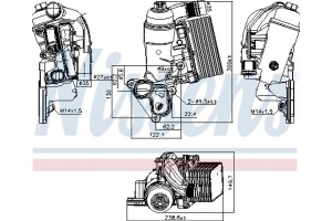 Nissens Ψυγείο λαδιού, Λάδι Κινητήρα - 90953