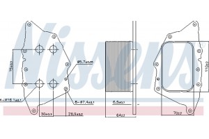 Nissens Ψυγείο λαδιού, Λάδι Κινητήρα - 90962