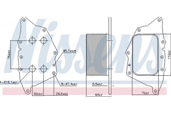 Nissens Ψυγείο λαδιού, Λάδι Κινητήρα - 90962
