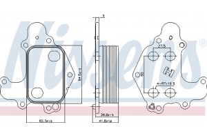 Nissens Ψυγείο λαδιού, Λάδι Κινητήρα - 90968
