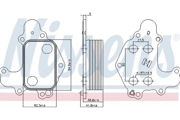Nissens Ψυγείο λαδιού, Λάδι Κινητήρα - 90968