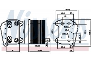 Nissens Ψυγείο λαδιού, Λάδι Κινητήρα - 90974