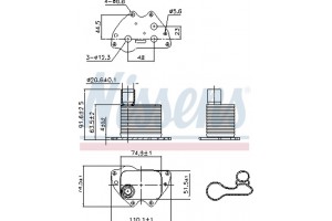 Nissens Ψυγείο λαδιού, Λάδι Κινητήρα - 90981