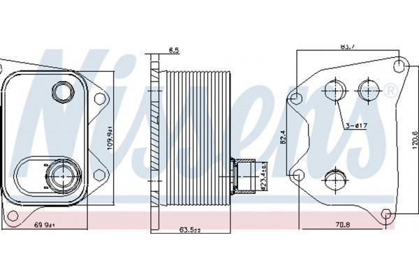 Nissens Ψυγείο λαδιού, Λάδι Κινητήρα - 90994