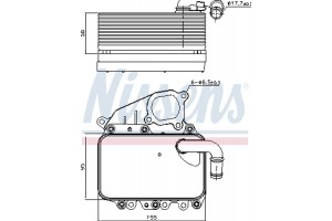 Nissens Ψυγείο λαδιού, Λάδι Κινητήρα - 91100