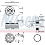 Nissens Ψυγείο λαδιού, Λάδι Κινητήρα - 91111