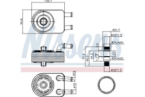 Nissens Ψυγείο λαδιού, Λάδι Κινητήρα - 91111