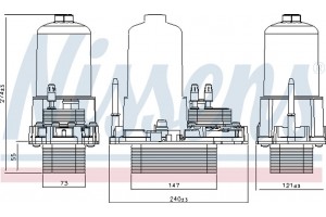 Nissens Ψυγείο λαδιού, Λάδι Κινητήρα - 91120