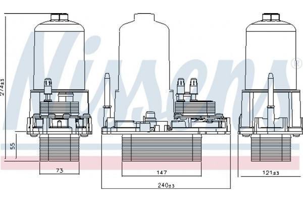 Nissens Ψυγείο λαδιού, Λάδι Κινητήρα - 91120