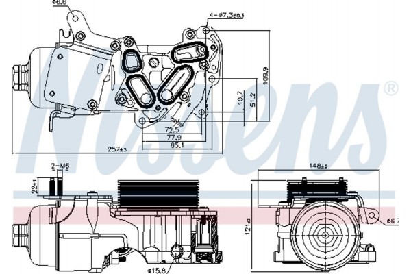 Nissens Ψυγείο λαδιού, Λάδι Κινητήρα - 91124