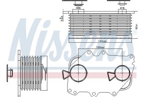Nissens Ψυγείο λαδιού, Λάδι Κινητήρα - 91137